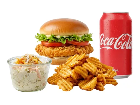 Burger + Wedges + Salad + Cola